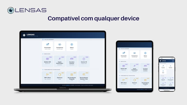 LensAs em computador, tablet e celular